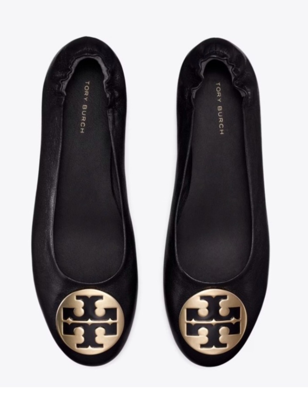 Tory Burch Gold Bucket Leather Ballet Flat size 7
